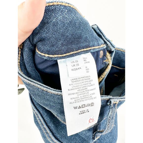 Free People We The Free Raw Hem High Rise Jegging Skinny Jeans Size 25 - Picture 3 of 6